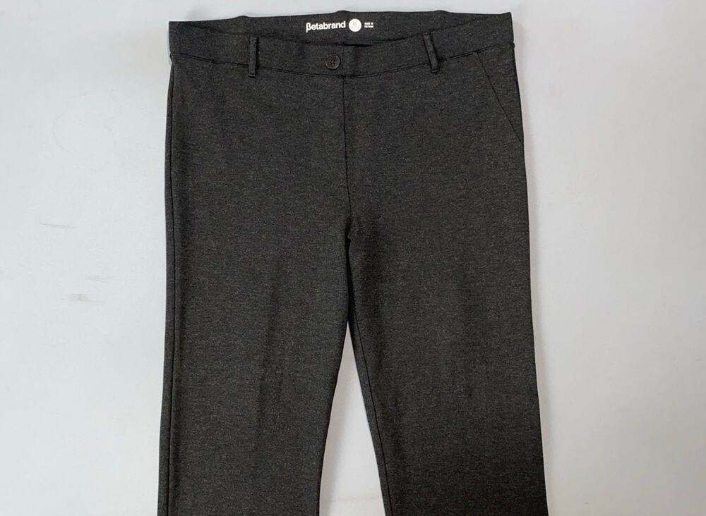 BetaBrand W0076 Women's Classic DPYP Dress Yoga Pants. Charcoal, XL Petite. MINT